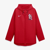 Men's Nike Red St. Louis Cardinals Authentic Collection Raglan Therma-FIT Full-Zip Hooded Jacket