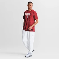 T-shirt Nike Velocity Dri-FIT Authentic Collection pour homme, rouge, des Cardinals de Saint-Louis