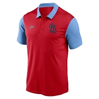 Polo Nike rouge de la collection Cooperstown des Cardinals St. Louis pour hommes
