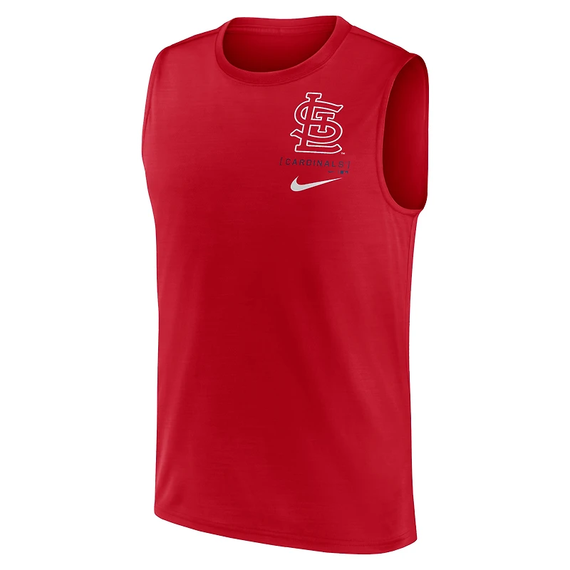 Débardeur Nike rouge léger Dri-FIT pour homme des Cardinals de Saint-Louis