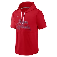 Chandail à capuchon enfiler manches courtes pour homme Saint Louis Cardinals Springer Nike rouge