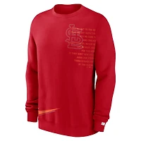 Men's Nike Red St. Louis Cardinals Statement Ball Game Fleece Pullover Sweatshirt
