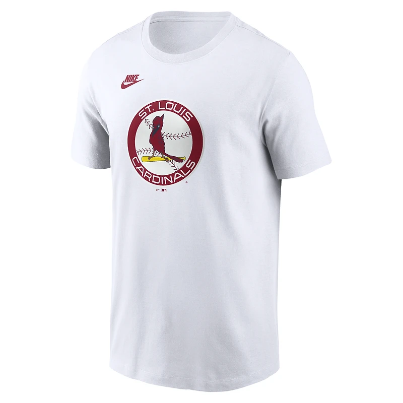 Men's Nike White St. Louis Cardinals Cooperstown Collection Logo T-Shirt