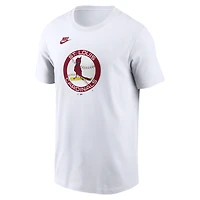 Men's Nike White St. Louis Cardinals Cooperstown Collection Logo T-Shirt