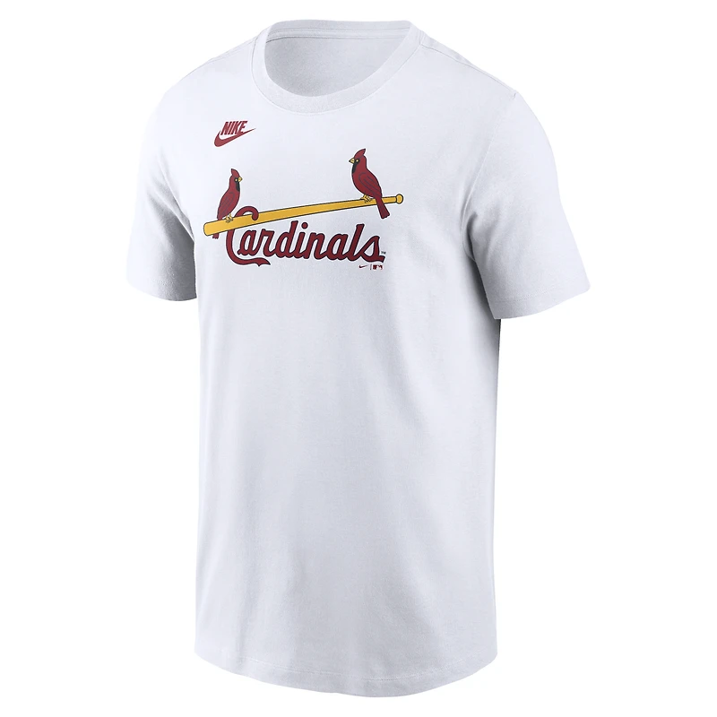 T-shirt Nike blanc pour homme, collection Cooperstown, logo des Cardinals de Saint-Louis