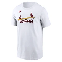 T-shirt Nike blanc pour homme, collection Cooperstown, logo des Cardinals de Saint-Louis