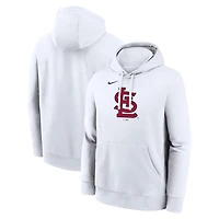 Men's Nike White St. Louis Cardinals Logo Club Hoodie