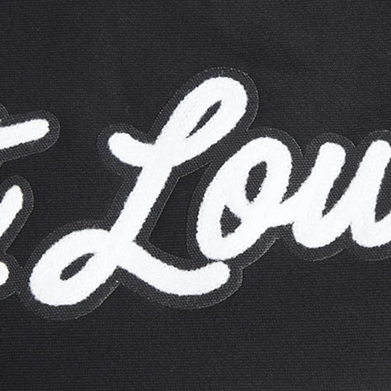 Men's Pro Standard Black St. Louis Cardinals Paint The City Dropped Shoulder Pullover Sweatshirt