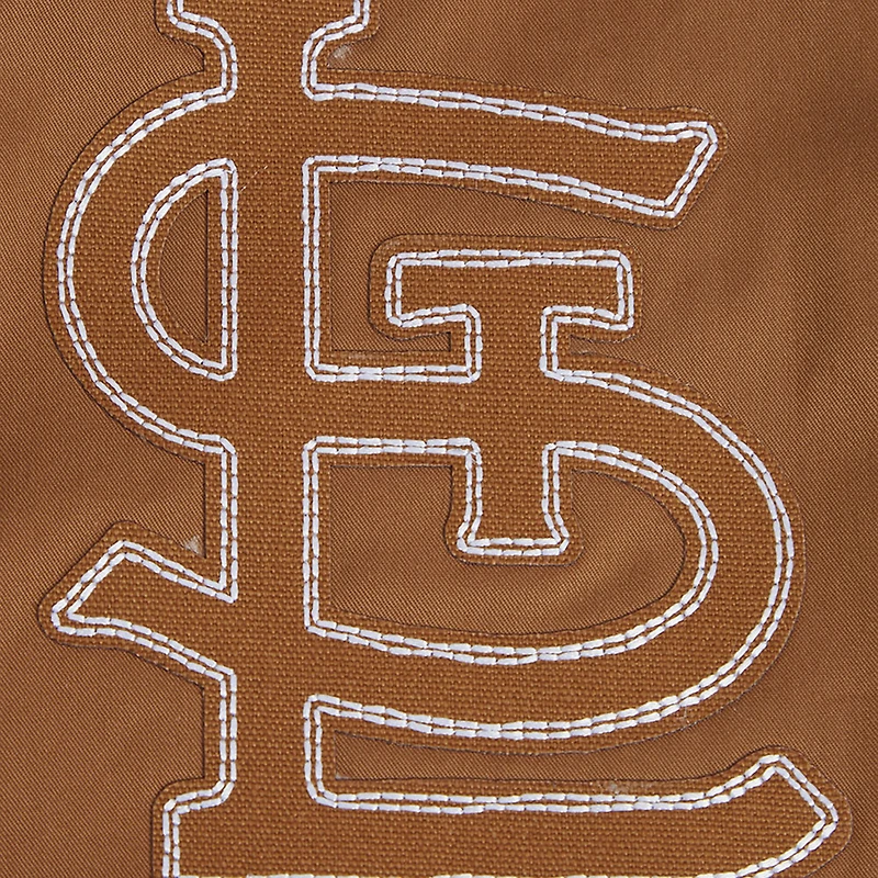 Men's Pro Standard Brown St. Louis Cardinals Paint The City Twill Full-Zip Jacket