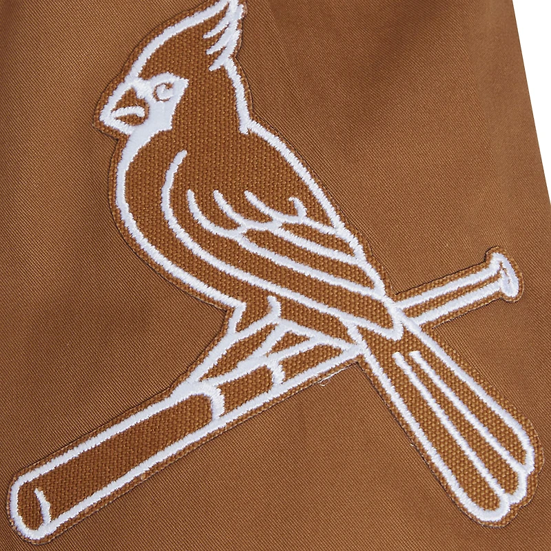 Men's Pro Standard Brown St. Louis Cardinals Paint The City Twill Full-Zip Jacket