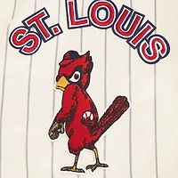 Men's Pro Standard Cream St. Louis Cardinals Cooperstown Collection Pinstripe Retro Classic Satin Full-Snap Jacket