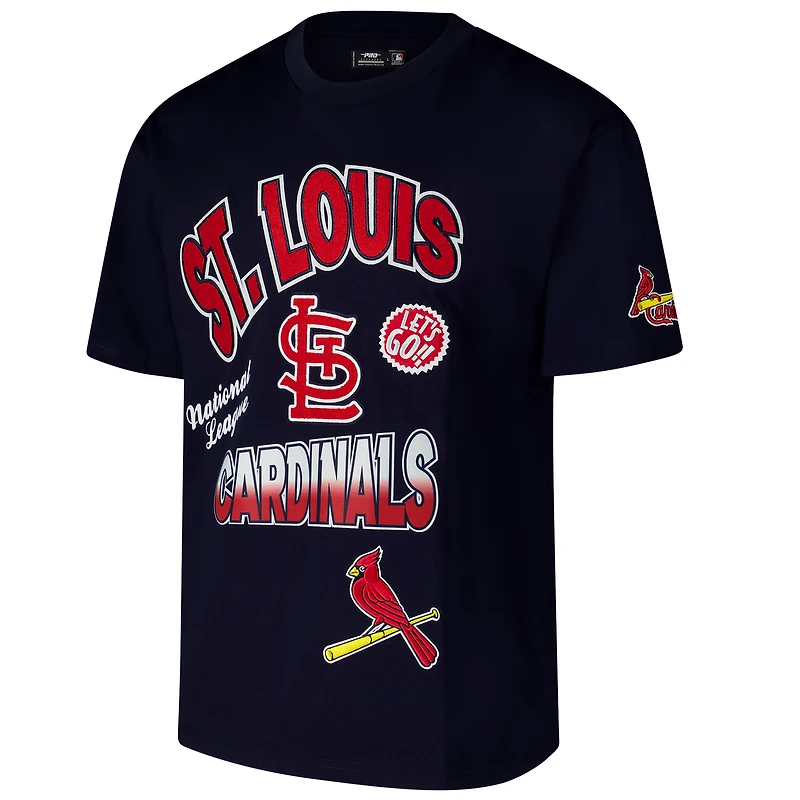 T-shirt à épaules tombantes Turn It Up Pro Standard bleu marine pour homme des Cardinals de St. Louis