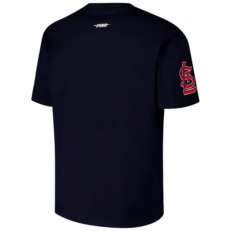 T-shirt à épaules tombantes Turn It Up Pro Standard bleu marine pour homme des Cardinals de St. Louis