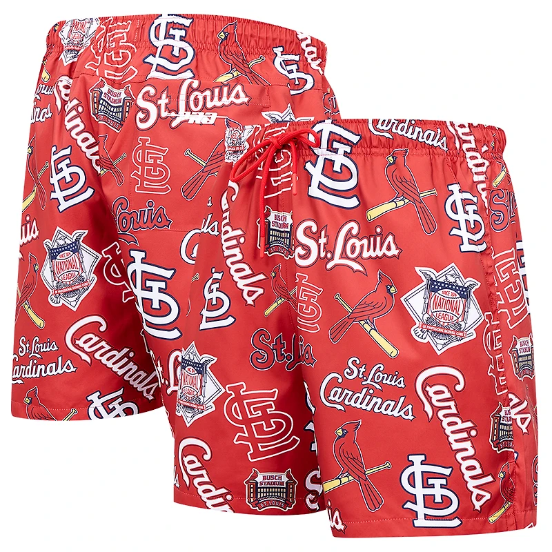 Short tissé à logo avec lancer des St. Louis Cardinals Pro Standard rouge pour hommes