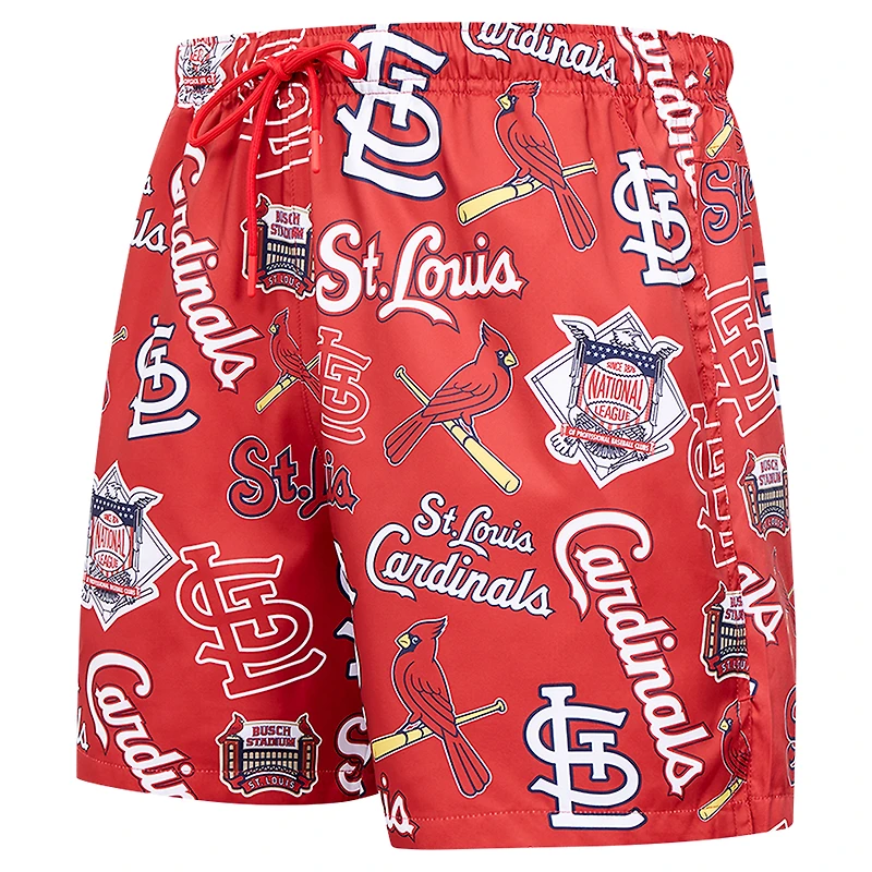 Short tissé à logo avec lancer des St. Louis Cardinals Pro Standard rouge pour hommes