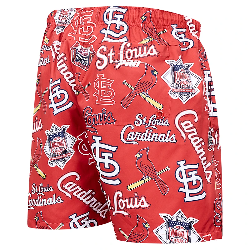 Short tissé à logo avec lancer des St. Louis Cardinals Pro Standard rouge pour hommes