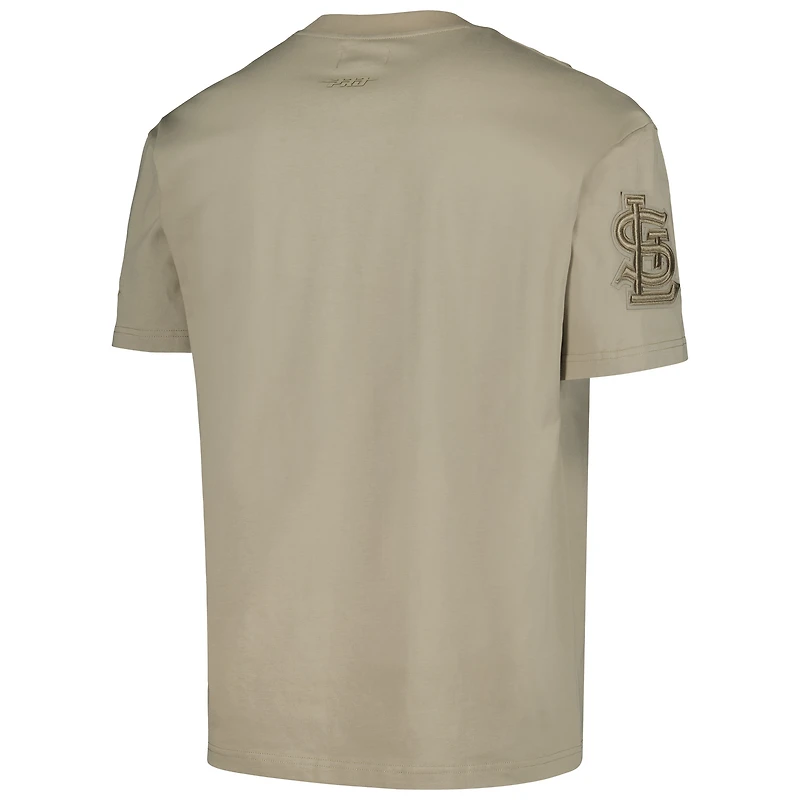 T-shirt neutre à épaules tombantes Pro Standard Tan St. Louis Cardinals pour hommes