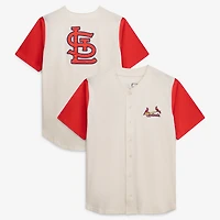 Men's Profile  Cream St. Louis Cardinals Big & Tall Full-Button Jersey