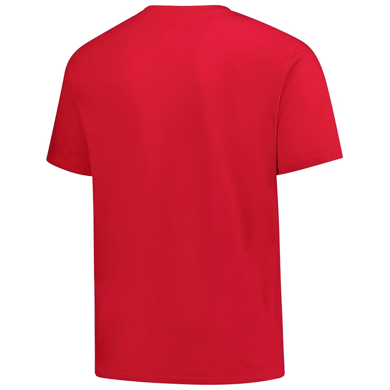 Men's Profile Red St. Louis Cardinals Big & Tall Weathered Logo T-Shirt