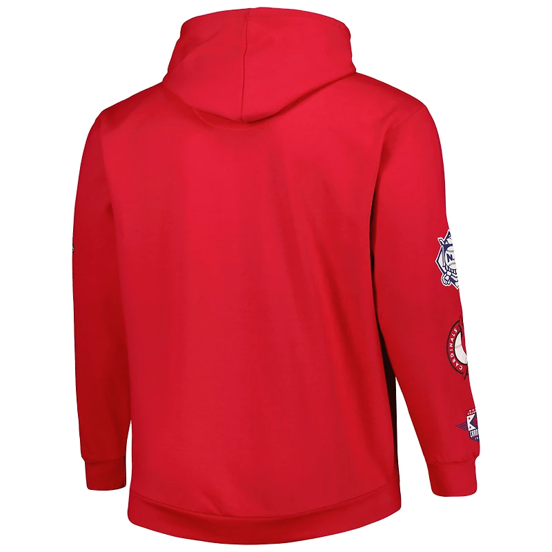 Men's Red St. Louis Cardinals Big & Tall Fleece Pullover Hoodie