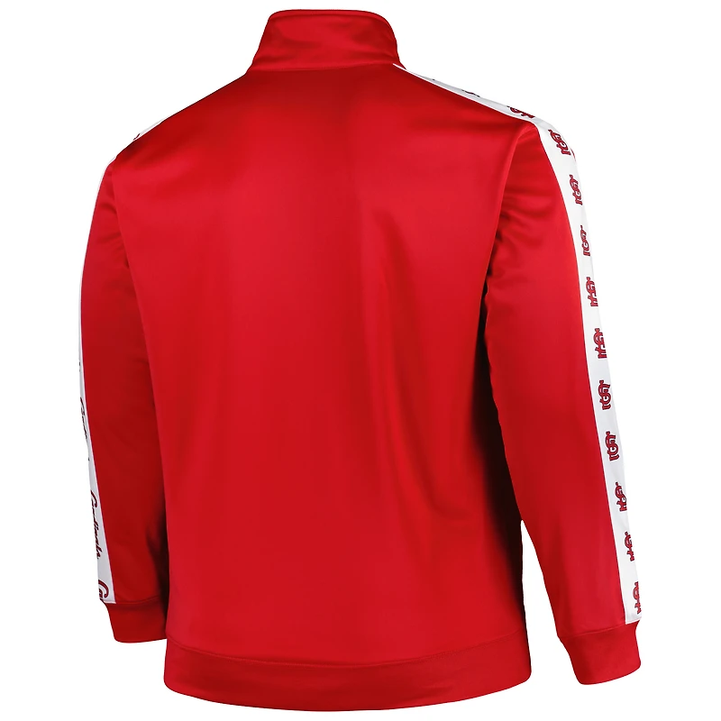 Veste de survêtement en tricot rouge Big & Tall St. Louis Cardinals pour homme