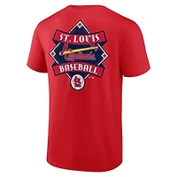 T-shirt rouge pour homme de la collection Cooperstown des Cardinals Saint-Louis, Field Play