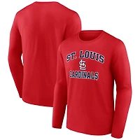 Men's  Red St. Louis Cardinals Heart & Soul Long Sleeve T-Shirt