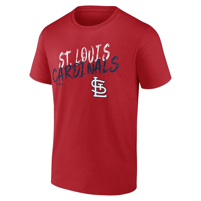 Men's Red St. Louis Cardinals Hustle Personalized Name & Number T-Shirt