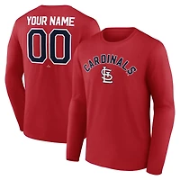 Men's Red St. Louis Cardinals Winning Streak Custom Long Sleeve T-Shirt