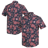 Men's Reyn Spooner  Navy St. Louis Cardinals Cooperstown Kekai Performance Button-Down Tri-Blend Top