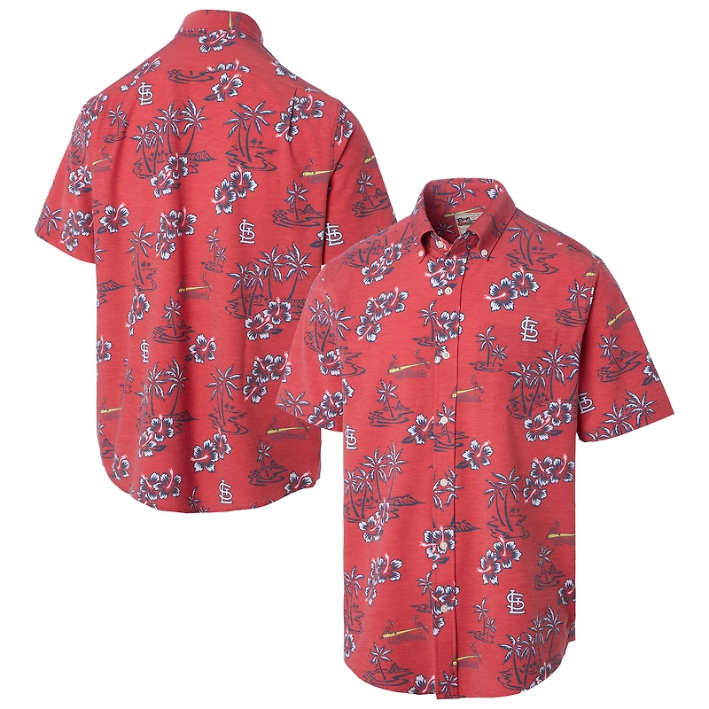 Chemise à boutons Reyn Spooner rouge St. Louis Cardinals pour homme, grandes tailles Kekai Performance Tri-Blend