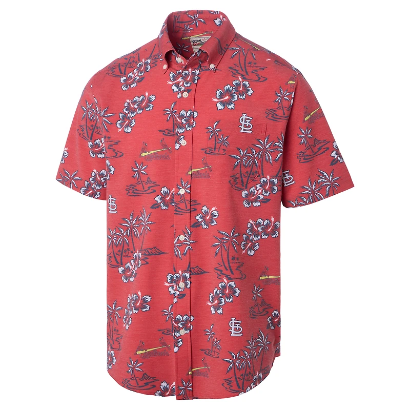 Chemise à boutons Reyn Spooner rouge St. Louis Cardinals pour homme, grandes tailles Kekai Performance Tri-Blend