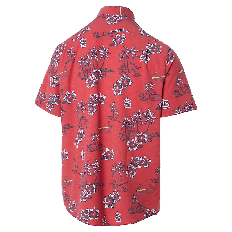 Men's Reyn Spooner Red St. Louis Cardinals Big & Tall Kekai Performance Tri-Blend Button-Down Shirt