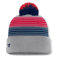 Bonnet en tricot à revers et pompon gris pour homme des Cardinals de Saint-Louis