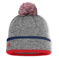 Bonnet en tricot à revers et pompon Fanatics pour homme des Cardinals de Saint-Louis, gris chiné