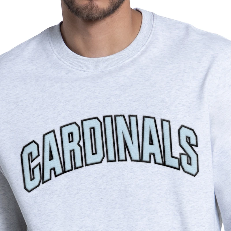 Men's Starter  Heather Gray St. Louis Cardinals Face Off Ice Blue French Terry Sweatshirt