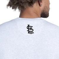 Sweat-shirt en molleton bleu glacier Starter pour homme, gris chiné, St. Louis Cardinals Face Off.