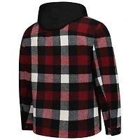 Veste à capuche zippée en sherpa rouge/noir pour homme des Cardinals de St. Louis
