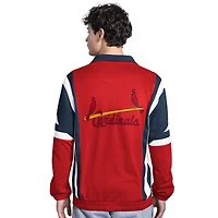 Men's Starter Red/Navy St. Louis Cardinals Contender Tricot Full-Zip Track Jacket