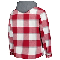 Veste à capuche zippée en sherpa rouge/blanc pour homme des Cardinals de St. Louis