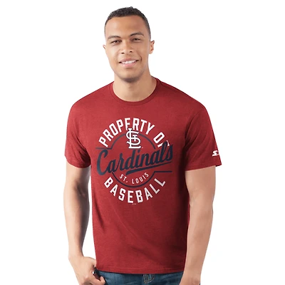 Men's Starter  Red St. Louis Cardinals Prime Time Property Of T-Shirt