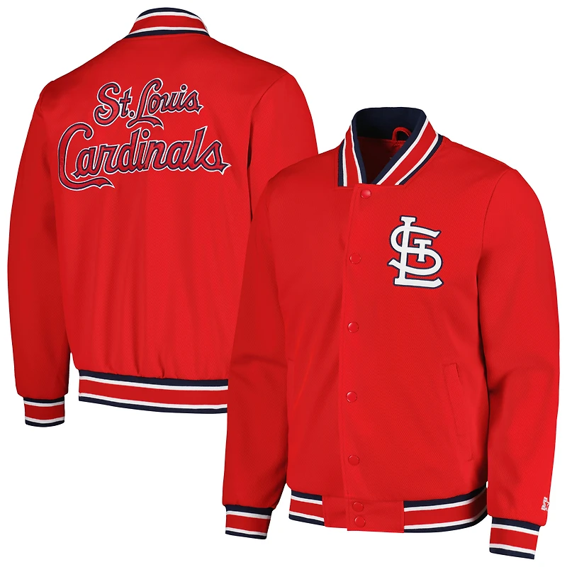 Men's Starter Red St. Louis Cardinals Secret Weapon Full-Snap Jacket