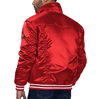 Men's Starter x Levi's Red St. Louis Cardinals Silver Tab Satin Full-Snap Trucker Jacket