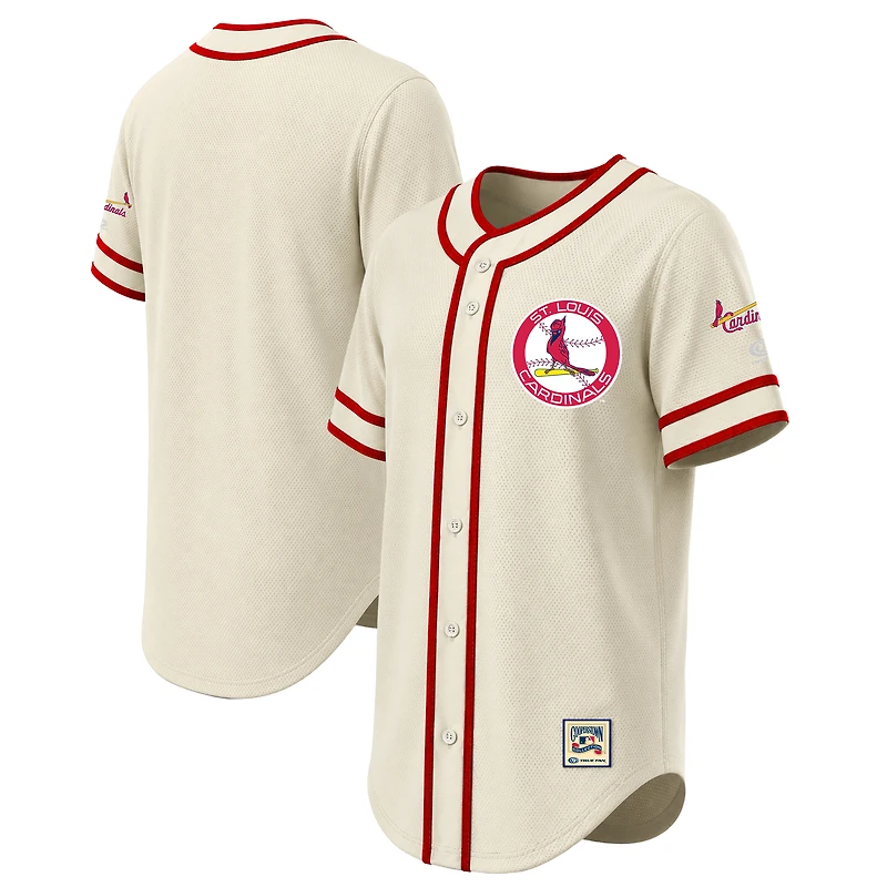 Maillot rétro des Cardinals de Saint-Louis pour homme, couleur naturelle Stitches