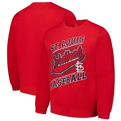 Sweat-shirt ras du cou léger rouge Stitches pour homme des Cardinals de Saint-Louis