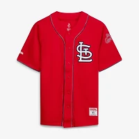 Men's Stitches  Red St. Louis Cardinals Team Color Full-Button Fashion Jersey
