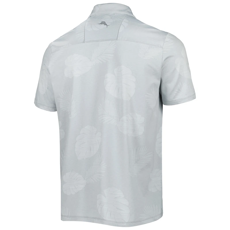 Polo pour homme Tommy Bahama Gris Cardinals de Saint-Louis Palm Coast Delray Fond IslandZone Allover