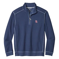 Sweat-shirt Tommy Bahama bleu marine pour homme, modèle Montego Bay des Cardinals de Saint-Louis, demi-zip