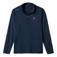 Men's TravisMathew  Heather Navy St. Louis Cardinals Bullpen Quarter-Zip Pullover
