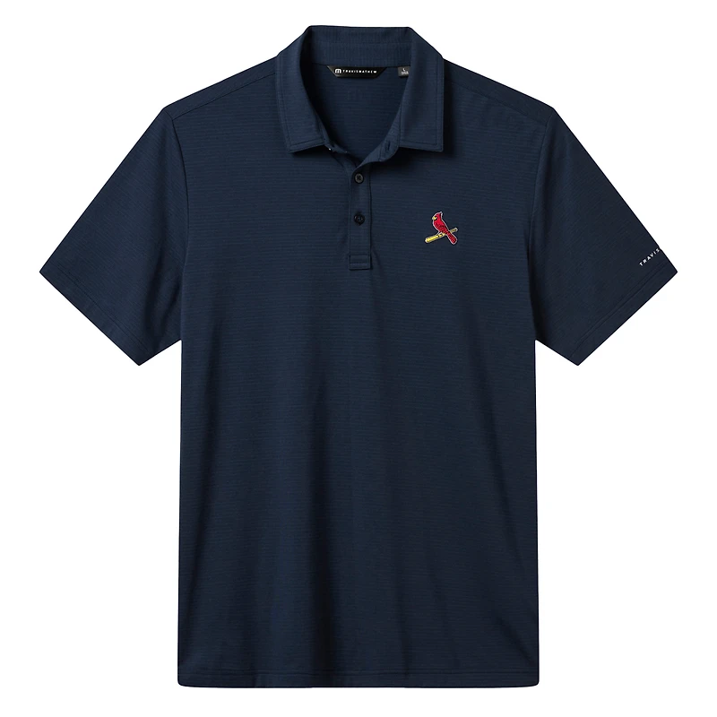 Polo homme TravisMathew Heather Navy St. Louis Cardinals Game Day en mélange de trois matières